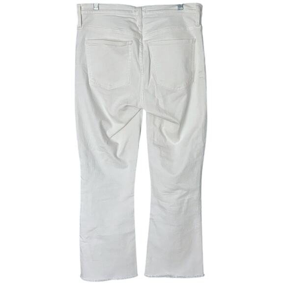 J. Crew Billie Demi Boot Crop Jean Women’s Size 32 Tall White Raw Hem High Waist - Picture 3 of 9